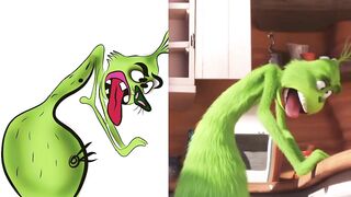 the grinch movie clip drawing meme - the grinch funny comparison - the grinch illumination meme
