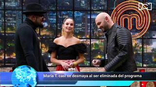 María T. casi se desmaya al ser eliminada del Masterchef Celebrity Colombia