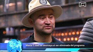 María T. casi se desmaya al ser eliminada del Masterchef Celebrity Colombia