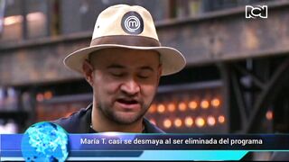 María T. casi se desmaya al ser eliminada del Masterchef Celebrity Colombia