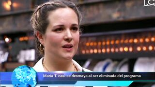 María T. casi se desmaya al ser eliminada del Masterchef Celebrity Colombia