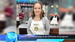 María T. casi se desmaya al ser eliminada del Masterchef Celebrity Colombia