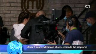 María T. casi se desmaya al ser eliminada del Masterchef Celebrity Colombia