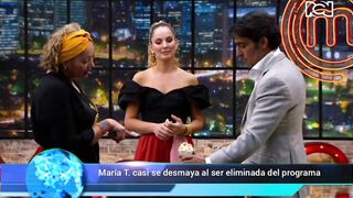 María T. casi se desmaya al ser eliminada del Masterchef Celebrity Colombia