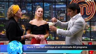 María T. casi se desmaya al ser eliminada del Masterchef Celebrity Colombia