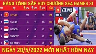 ????BẢNG TỔNG SẮP HUY CHƯƠNG SEA GAMES 31 NGÀY 20/5 (SUMMARY TABLE OF SEA GAMES SEA GAMES 31 MỚI NHẤT