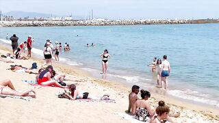 Beach Barceloneta / Barcelona beach walk 2022????????????️Spain best beaches