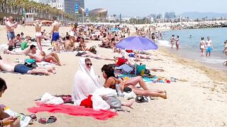 Beach Barceloneta / Barcelona beach walk 2022????????????️Spain best beaches