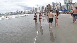 ???????? BRAZİL Balneario Camboriu Beach Walk Tour ????