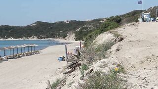 Lagadas Beach in May 2022 in Kefalos on the island of Kos in Greece