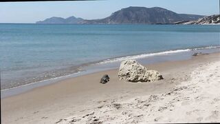 Lagadas Beach in May 2022 in Kefalos on the island of Kos in Greece