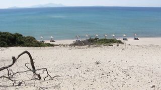 Lagadas Beach in May 2022 in Kefalos on the island of Kos in Greece