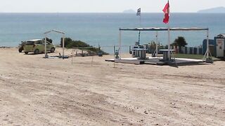 Lagadas Beach in May 2022 in Kefalos on the island of Kos in Greece