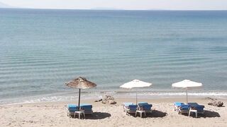 Lagadas Beach in May 2022 in Kefalos on the island of Kos in Greece