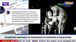 Celebrities nagpaabot ng pakikiramay sa pagpanaw ni Susan Roces | TELERADYO BALITA (22 May 2022)