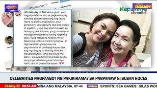 Celebrities nagpaabot ng pakikiramay sa pagpanaw ni Susan Roces | TELERADYO BALITA (22 May 2022)