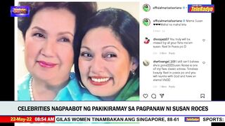 Celebrities nagpaabot ng pakikiramay sa pagpanaw ni Susan Roces | TELERADYO BALITA (22 May 2022)