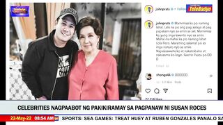 Celebrities nagpaabot ng pakikiramay sa pagpanaw ni Susan Roces | TELERADYO BALITA (22 May 2022)