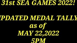 SEA GAMES 2022 UPDATED MEDAL TALLY as of MAY 22,2022 -- 5PM!