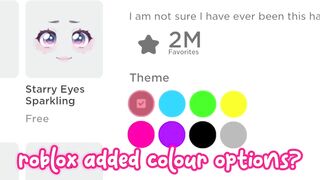 roblox added colour options to the faces?????‍????