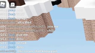 He got so mad after I did this (roblox bedwars)