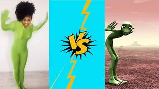 Dame Tu Cosita Challenge Green Alien Dance 2022 #compilation