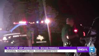 Several hospitalized, dozens arrested on Crystal Beach this weekend