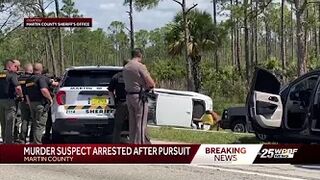 Palm Beach County murder suspect captured after pursuit on I-95 in Martin County