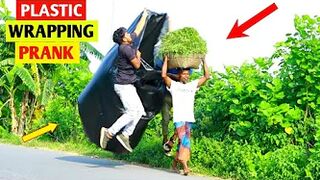 Plastic Wrapping People prank Videos 2022 !! Public reaction awesome || So Funny Prank video