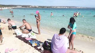 IBIZA Beach Summer - Beautiful Makronissos Beach Holiday In Cyprus Travel Vlog Walking 4K