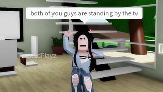 When your sister accidentally broke the tv???? (Roblox Meme)