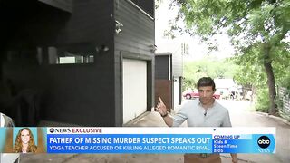 Father of Texas yoga instructor wanted for murder speaks out l GMA