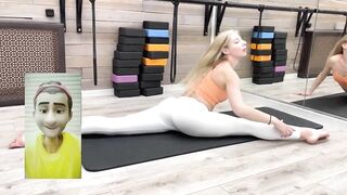 PAWG Yoga stretch Splits and Oversplits | Stretching and Gymnastics training | Workout Contortion