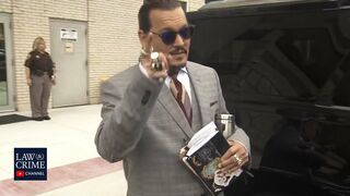 Video Shows Johnny Depp & Amber Heard Leaving Court on Thursday