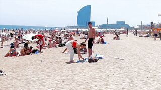 Barcelona beach walk 2022 / beach Barceloneta ????️????????Spain best beaches