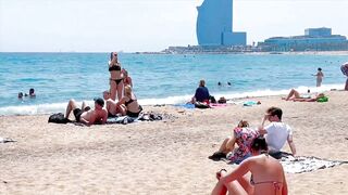 Barcelona beach walk 2022 / beach Barceloneta ????️????????Spain best beaches