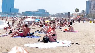 Barcelona beach walk 2022 / beach Barceloneta ????️????????Spain best beaches