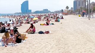 Barcelona beach walk 2022 / beach Barceloneta ????️????????Spain best beaches