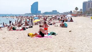 Barcelona beach walk 2022 / beach Barceloneta ????️????????Spain best beaches