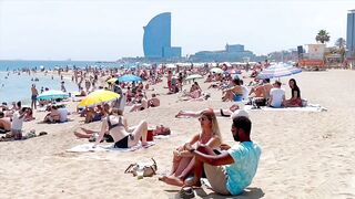 Barcelona beach walk 2022 / beach Barceloneta ????️????????Spain best beaches