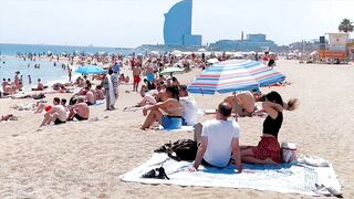 Barcelona beach walk 2022 / beach Barceloneta ????️????????Spain best beaches