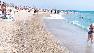 Barcelona beach walk / awesome beach Sant Miquel with cute people ????