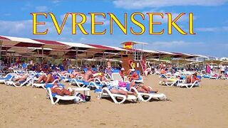 SIDE EVRENSEKI CROWN and ROYAL Hotels BEACH WALKING TURKEY #side #turkey #evrenseki