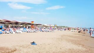 SIDE EVRENSEKI CROWN and ROYAL Hotels BEACH WALKING TURKEY #side #turkey #evrenseki