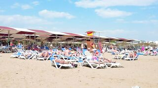 SIDE EVRENSEKI CROWN and ROYAL Hotels BEACH WALKING TURKEY #side #turkey #evrenseki