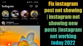 Fix instagram post not showing | instagram not showing new posts |instagram not working today 2022