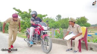 Must Watch New Funny Video New Comedy Video 2022 Try To Not Laugh Epi 2 Police V/S Biker by BFM