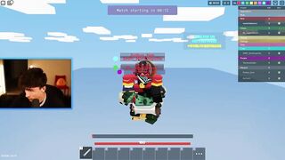 I accidently join @MiniBloxia game and then beat him.., roblox bedwars