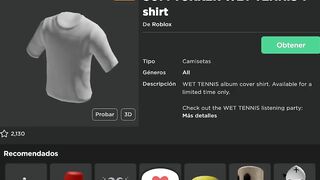 CÓMO CONSEGUIR CAMISETA WET TENNIS de SOFI TUKKER GRATIS en ROBLOX