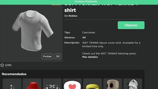 CÓMO CONSEGUIR CAMISETA WET TENNIS de SOFI TUKKER GRATIS en ROBLOX